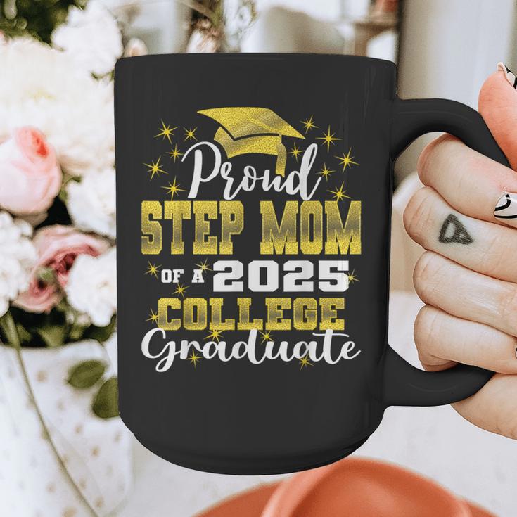 Proud Step Mom Of 2025 College Graduate Family 24 Graduation Graphic Print Coffee Mug
