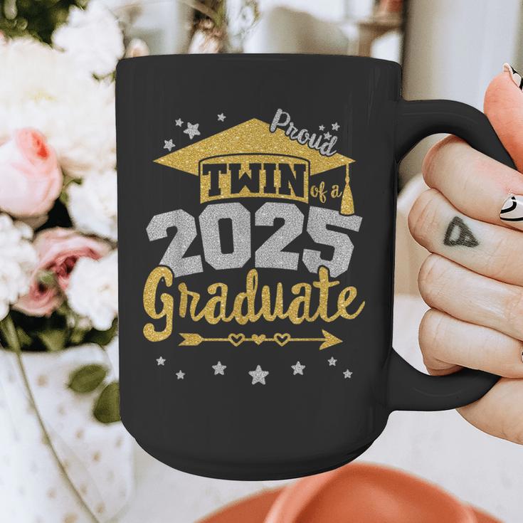 Proud Twin Of a 2025 Graduate Team 25 Senior Graduation Graphic Print Coffee Mug