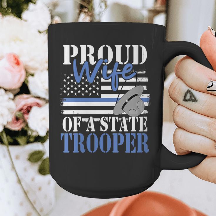 Proud Wife Of a State Trooper Police Officer Graduation Graphic Print Coffee Mug