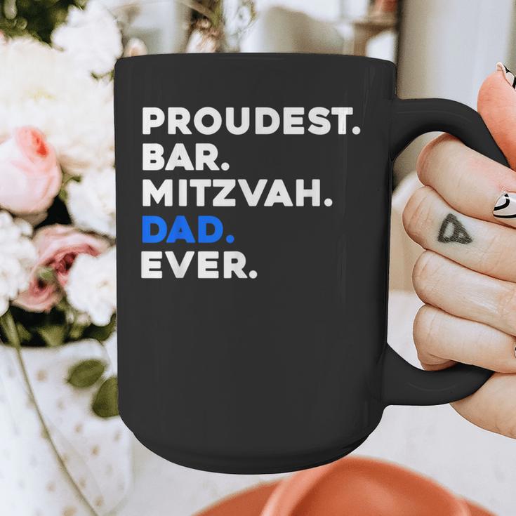 PROUDEST BAR MITZVAH DAD EVER Jewish BOY Celebration Graphic Print Coffee Mug PROUDEST BAR MITZVAH DAD EVER Jewish BOY Celebration Graphic Print Coffee Mug