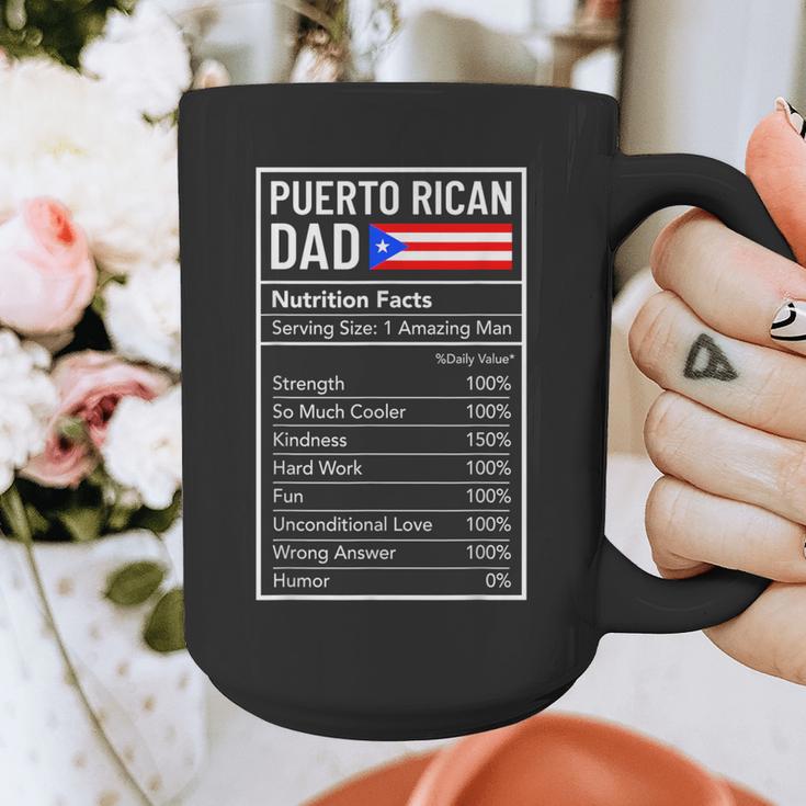 Puerto Rican Dad Nutrition Facts Pride Father's Day Graphic Print Coffee Mug