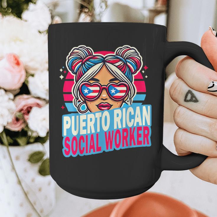 Puerto Rican Latina Social Worker MSW Masters Graduation Graphic Print Coffee Mug