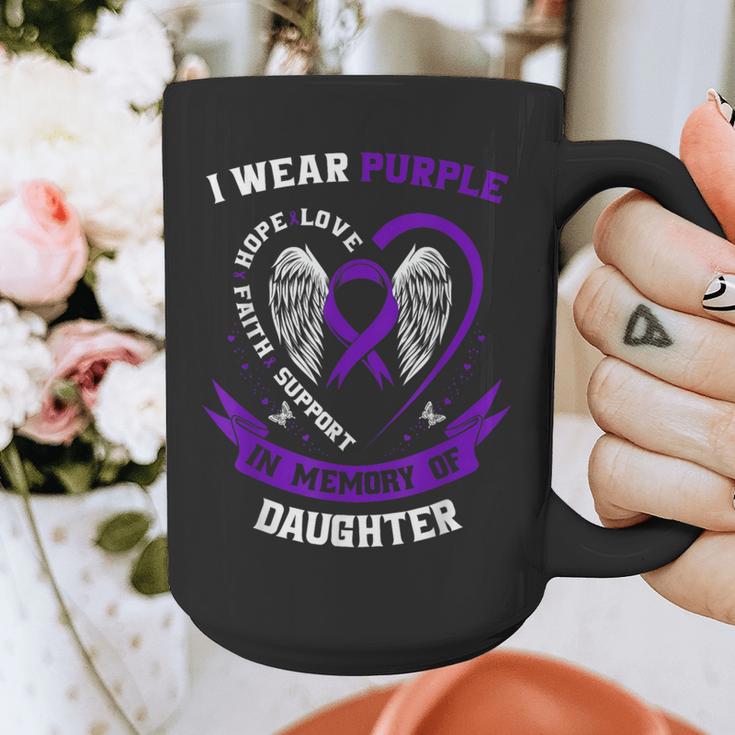 Purple In Memory Of My Daughter Pancreatic Cancer Awareness Graphic Print Coffee Mug