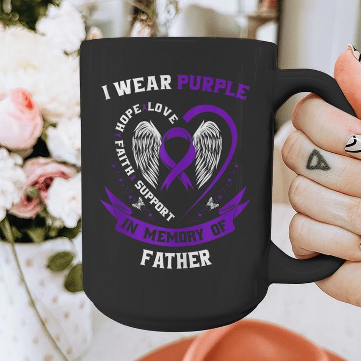 Purple In Memory Of Father Dad Pancreatic Cancer Awareness Graphic Print Coffee Mug