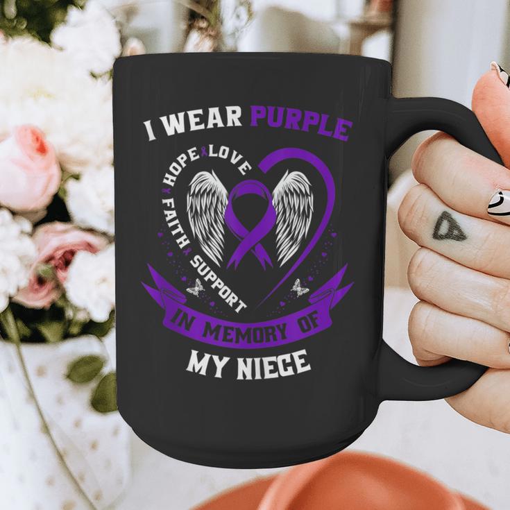 Purple In Memory Of My Niece Epilepsy Awareness Aunt Uncle Graphic Print Coffee Mug