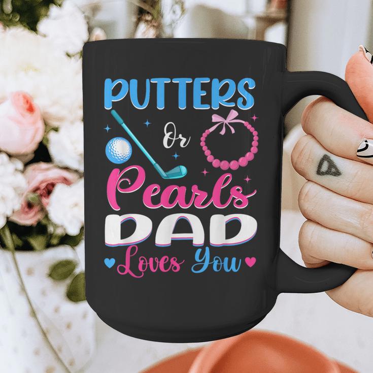 Putters Or Pearls Dad Loves You Gender Reveal Family Graphic Print Coffee Mug