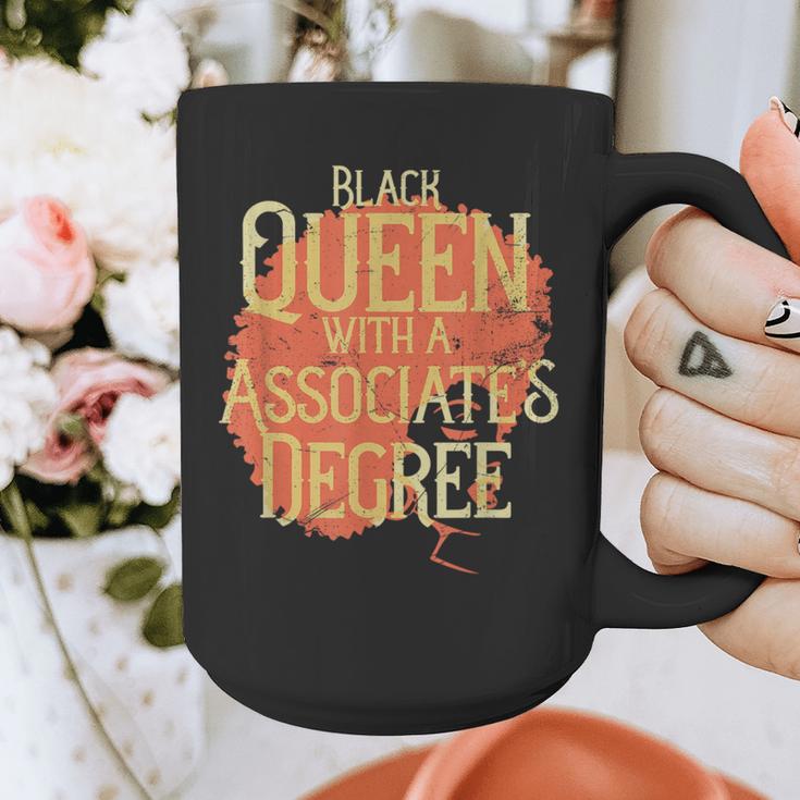 Queen Associate Degree Afrocentric GraduationShirt Graphic Print Coffee Mug