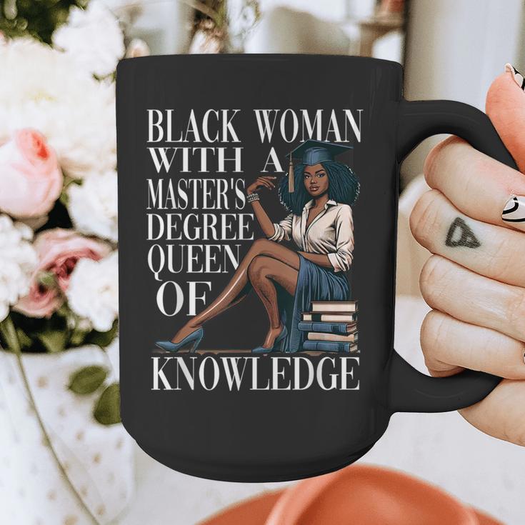 Queen Masters Degree Graduation Educated Melanin Grad Graphic Print Coffee Mug