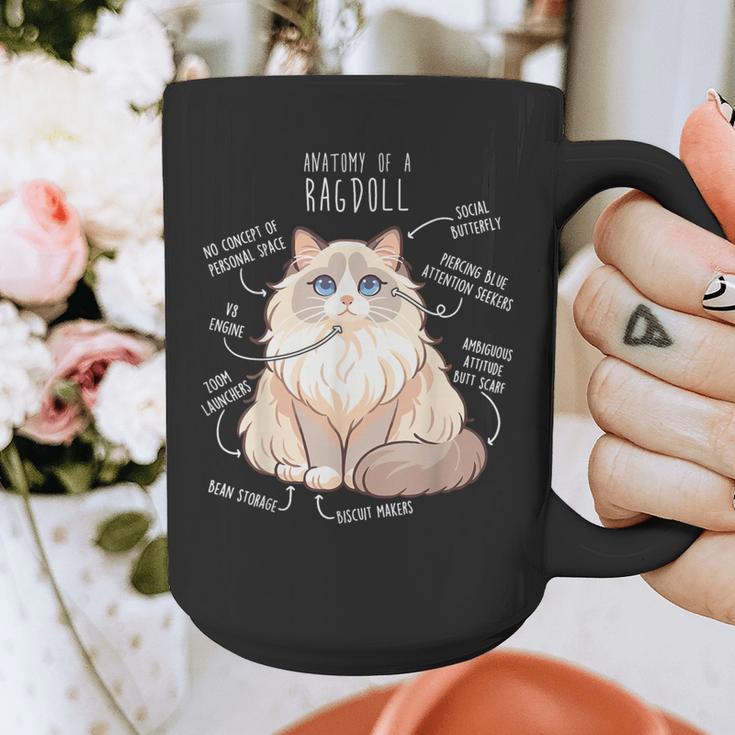 Ragdoll Cat Anatomy Cute Pet Mom Dad Cream Bicolor Graphic Print Coffee Mug