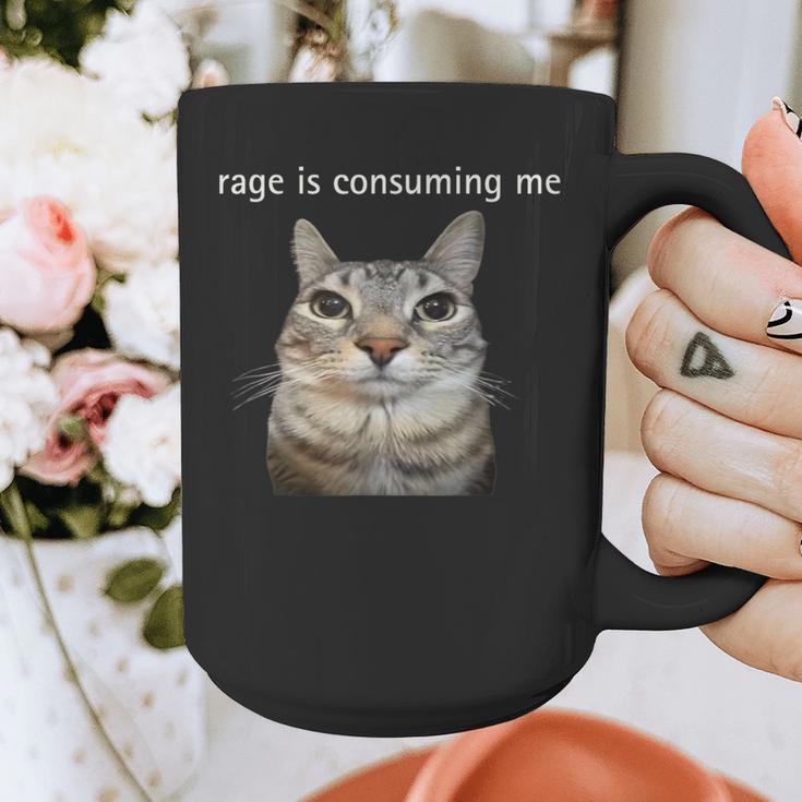Rage Is Consuming Me Silly Staring Cat Meme Dad Mom Graphic Print Coffee Mug Rage Is Consuming Me Silly Staring Cat Meme Dad Mom Graphic Print Coffee Mug