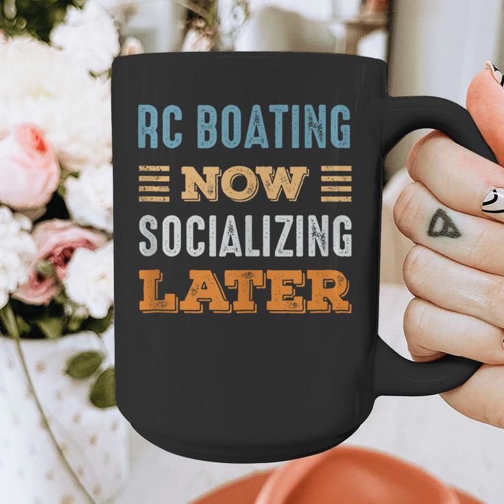 RC Boating Now Minimal Socializing Introvert Vintage Graphic Print Coffee Mug