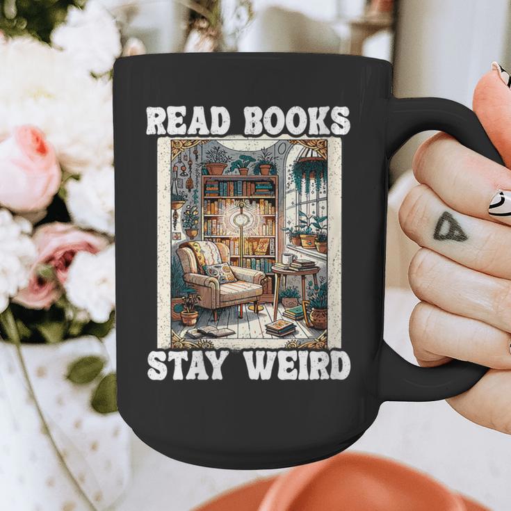 Read Books Stay Weird Book Lover Introvert Book Graphic Print Coffee Mug