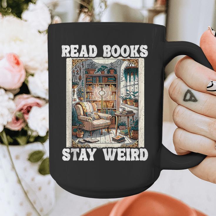 Read Books Stay Weird Book Lover Introvert Book Graphic Print Coffee Mug