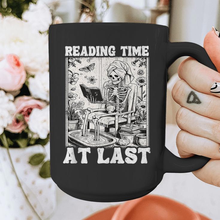 Reading Time At Last Book Lover Introvert Skeleton Reading Graphic Print Coffee Mug Reading Time At Last Book Lover Introvert Skeleton Reading Graphic Print Coffee Mug