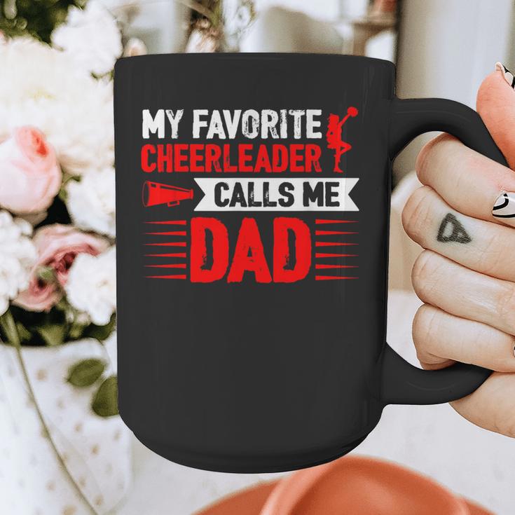 Red Cheer Dad Family Father Cheerleader Squad Graphic Print Coffee Mug