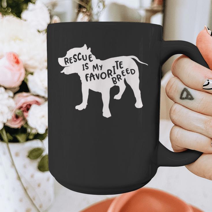 Rescue Is My Favorite BreedShirt Pitbull Mam Dad Shirt Graphic Print Coffee Mug