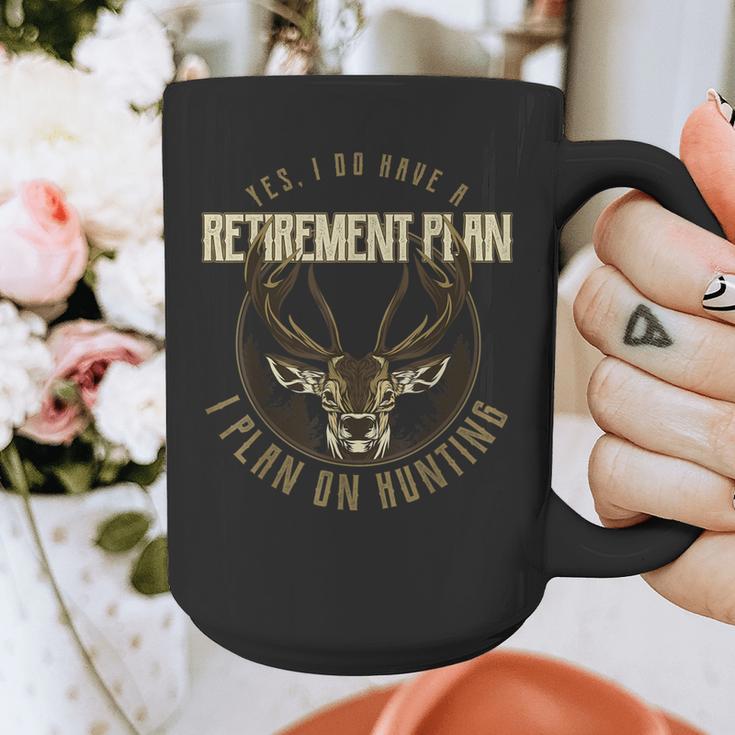 Retirement Grandpa Hunting Deer Elk Retired Hunter Dad Graphic Print Coffee Mug