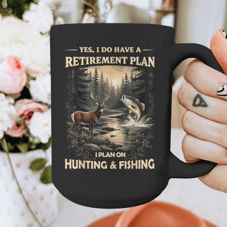 Retirement Plan On Hunting & Fishing Fisherman Hunter Dad Graphic Print Coffee Mug