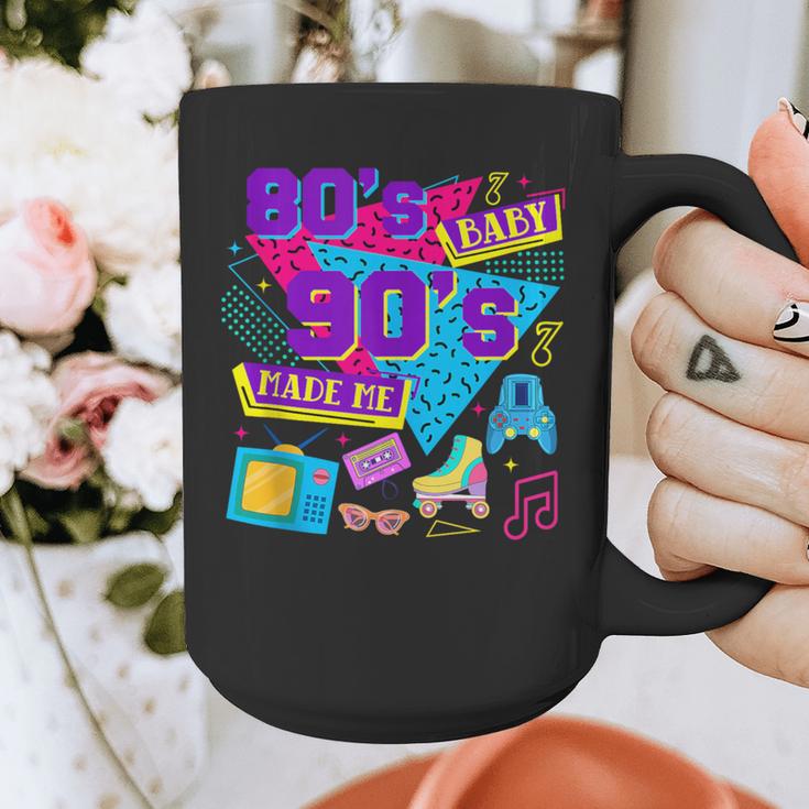 Retro 1980s 80's Baby 1990s 90's Made Me Nostalgia Birthday Graphic Print Coffee Mug