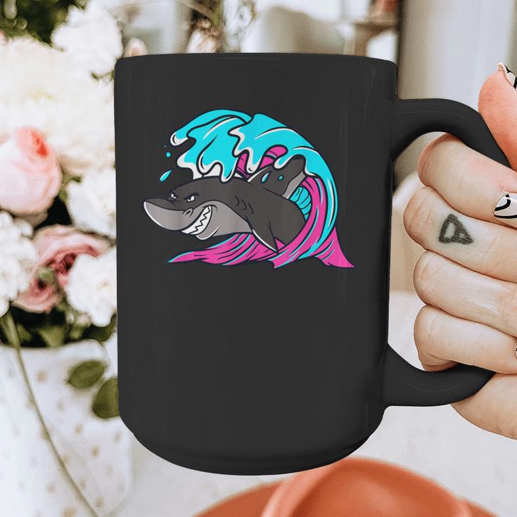 Retro 80s Shark Whale Diving Nostalgia Shark Party Graphic Print Coffee Mug Retro 80s Shark Whale Diving Nostalgia Shark Party Graphic Print Coffee Mug