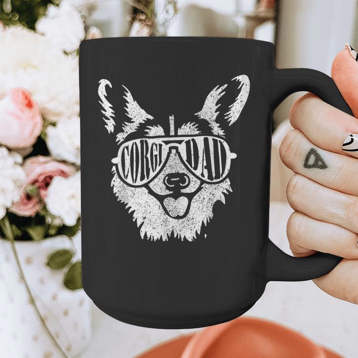 Retro Corgi Dad Dog Owner Pet Welsh Corgi Fathers Day Graphic Print Coffee Mug