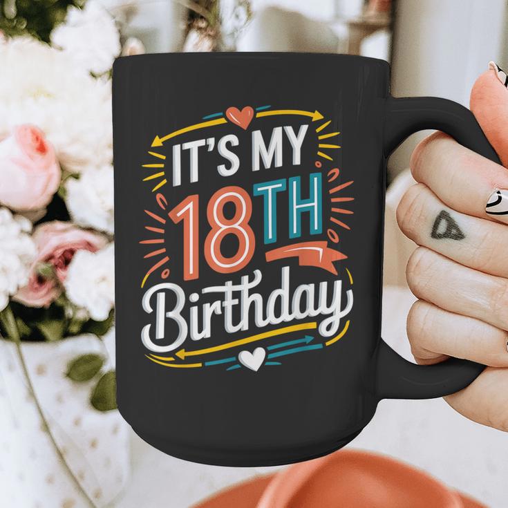 Retro It's My 18th Birthday Boho Nostalgia Women Kids Graphic Print Coffee Mug
