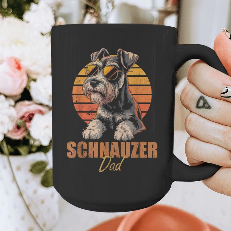 Retro Miniature Schnauzer Dad Vintage Dog Lovers Graphic Print Coffee Mug