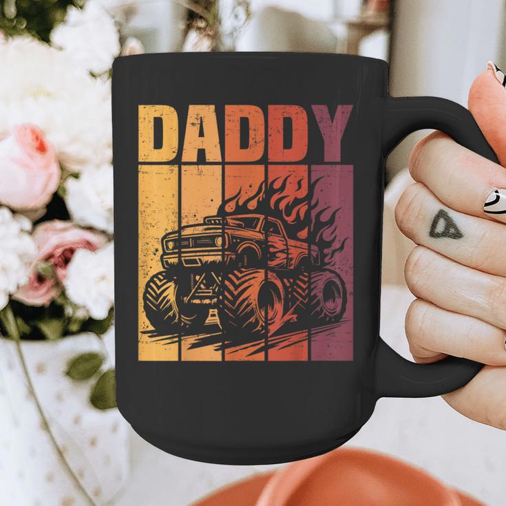 Retro Monster Truck Daddy Matching Family Birthday Party Graphic Print Coffee Mug