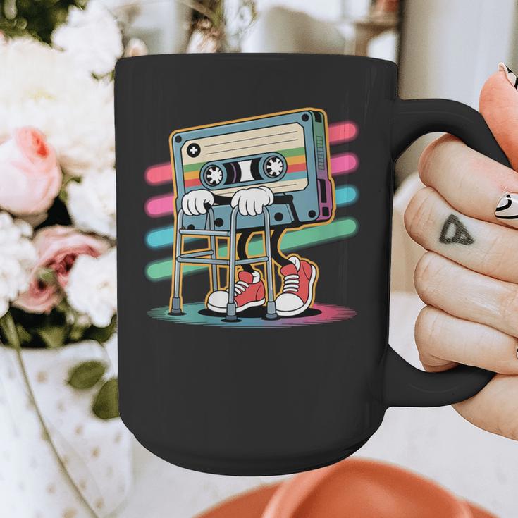 Retro Old Cassette Tape Cartoon With Walker Nostalgia Graphic Print Coffee Mug