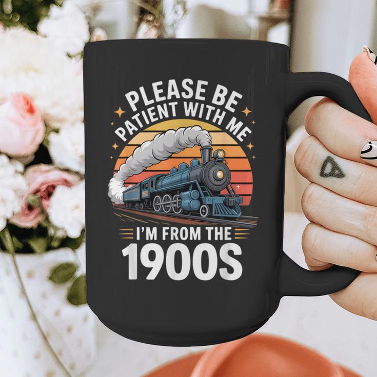 Retro Please Be Patient With Me I'm From The 1900s Train Graphic Print Coffee Mug
