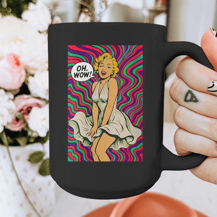 Retro Pop Art Vintage Style Blonde Psychedelic 50s Nostalgia Graphic Print Coffee Mug