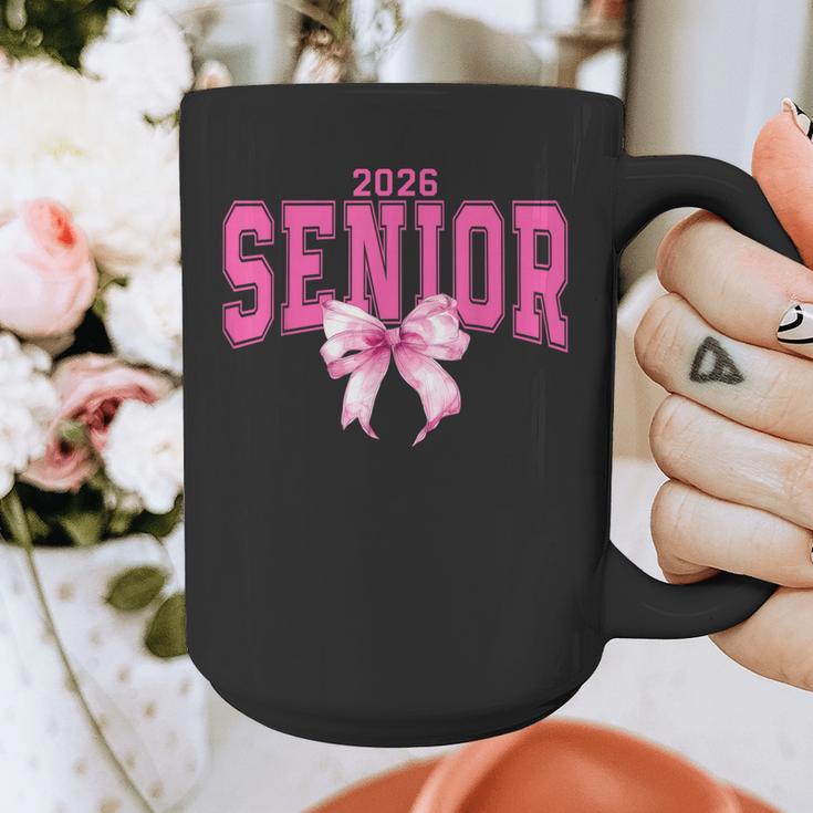 Retro Senior 2026 Class Of 2026 Coquette Pink Bow Graduation Graphic Print Coffee Mug