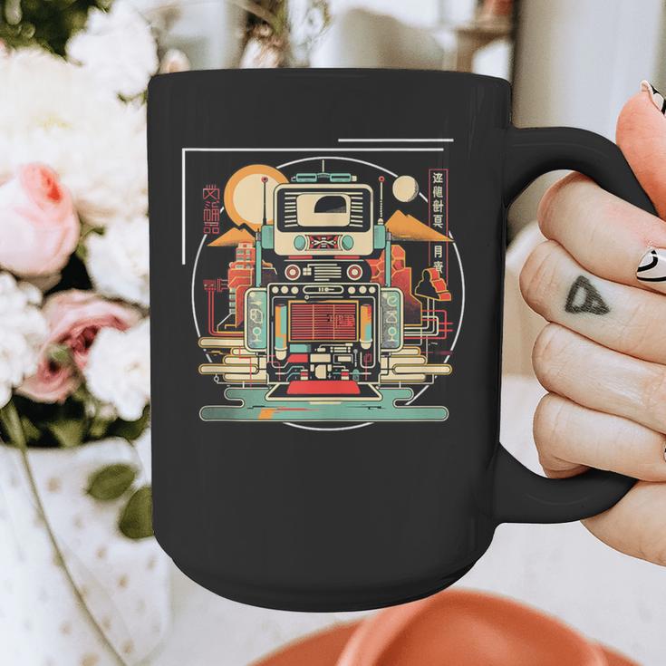 Retro Tech Stack 80s 90s Nostalgia Analog Devices Graphic Print Coffee Mug