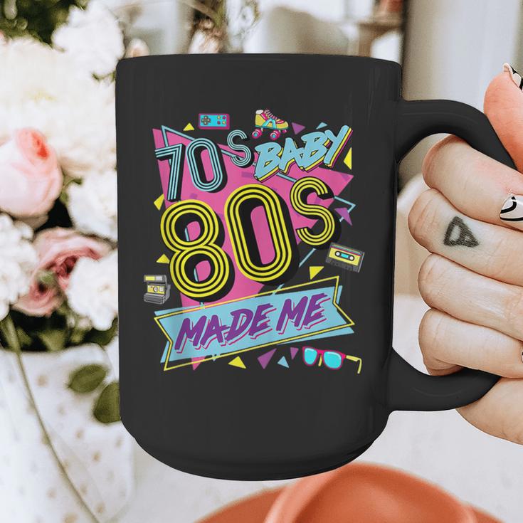 Retro Vintage 70's Baby 80's Made Me Nostalgia Classic Graphic Print Coffee Mug