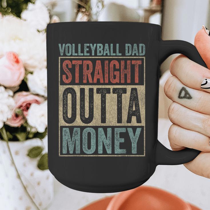 Retro Volleyball Dad Straight Outta Money Graphic Print Coffee Mug