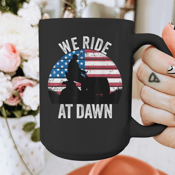 We Ride At Dawn Lawnmower Lawn Mowing Dad Vintage Men Graphic Print Coffee Mug We Ride At Dawn Lawnmower Lawn Mowing Dad Vintage Men Graphic Print Coffee Mug