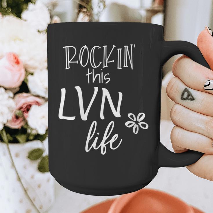 Rockin This Life Cute LVN Graphic For Nurse Graduation Graphic Print Coffee Mug