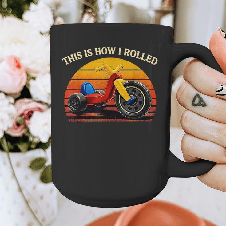 This Is How I Rolled Retro Toys Big Wheel Tricycle Nostalgia Graphic Print Coffee Mug