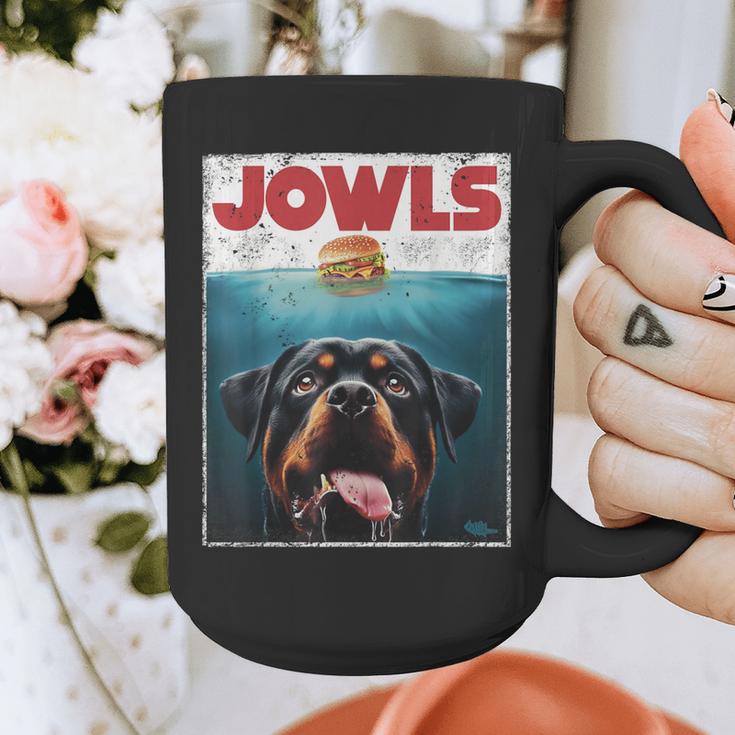 Rottie Rottweiler Jowls Burger Giant Tank Dog Mom Dad Graphic Print Coffee Mug