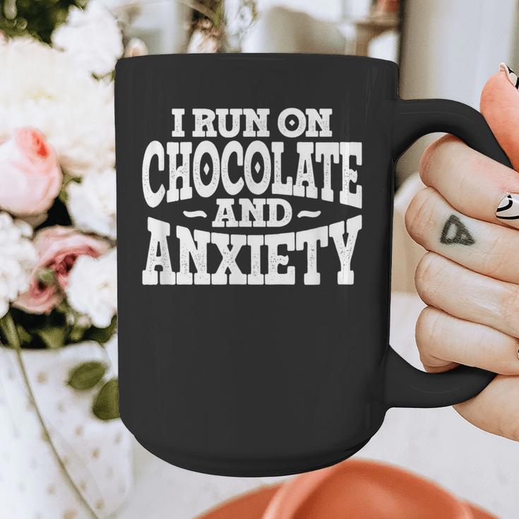 I Run On Chocolate And Anxiety Introvert Graphic Print Coffee Mug I Run On Chocolate And Anxiety Introvert Graphic Print Coffee Mug