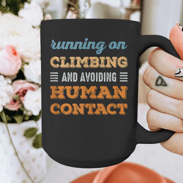 Running On Climbing Social Introvert Humor Vintage Graphic Print Coffee Mug Running On Climbing Social Introvert Humor Vintage Graphic Print Coffee Mug