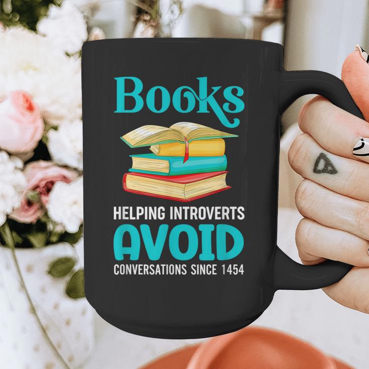 Sarcastic Books Anti Social Introvert Book Conversation Graphic Print Coffee Mug
