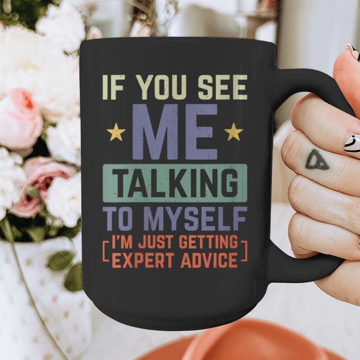 If You See Me Talking To Myself Sarcastic Introvert Graphic Print Coffee Mug