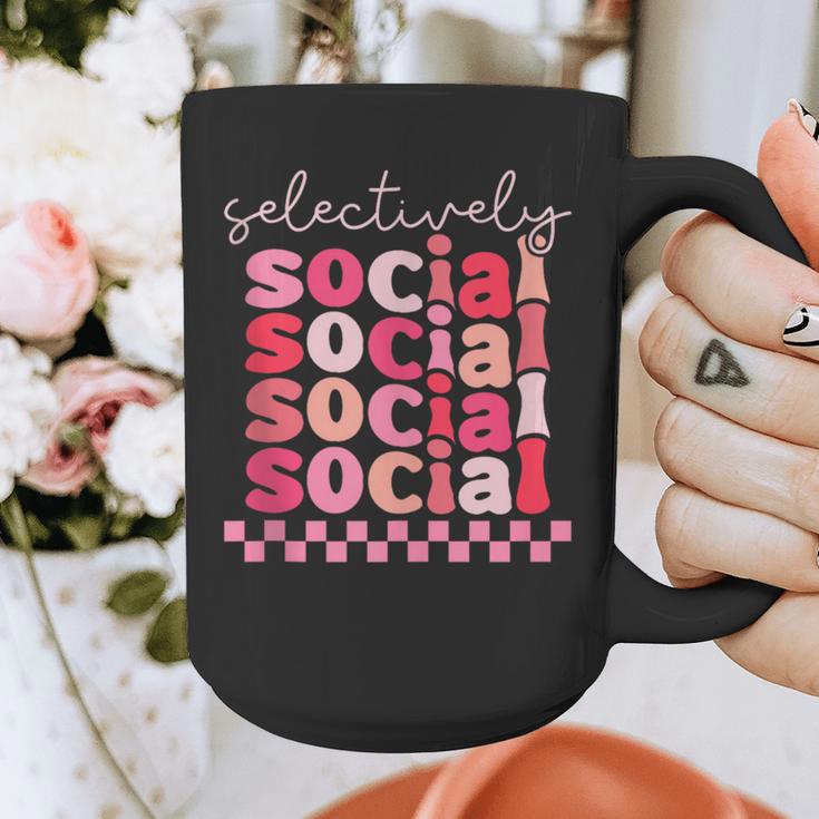 Selectively Social Sarcastic Introvert Humor Graphic Print Coffee Mug Selectively Social Sarcastic Introvert Humor Graphic Print Coffee Mug
