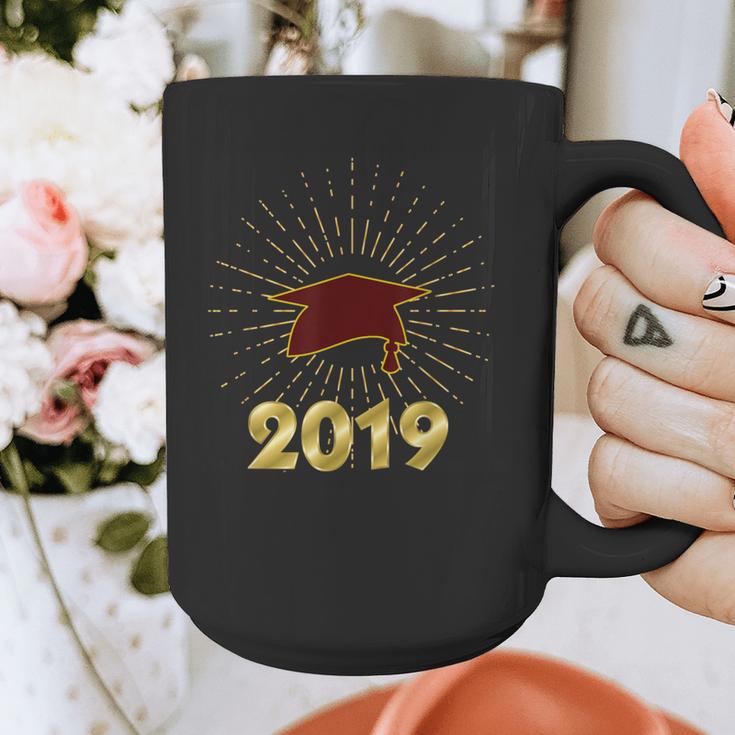 Senior 2019 Graduation Shirt Burgundy Gold Class Colors G23 Graphic Print Coffee Mug