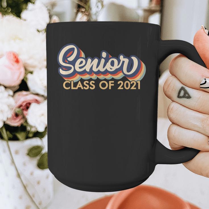 Senior 2021 Grad Shirt Retro 2021 Graduation Graphic Print Coffee Mug