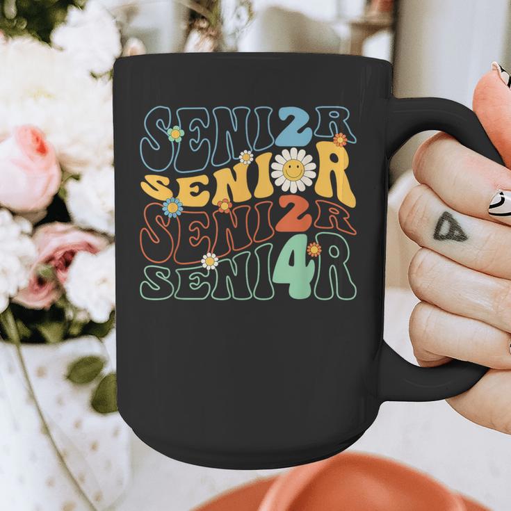 Senior 2024 Groovy Retro Class Of 2024 Graduation Senior 24 Graphic Print Coffee Mug