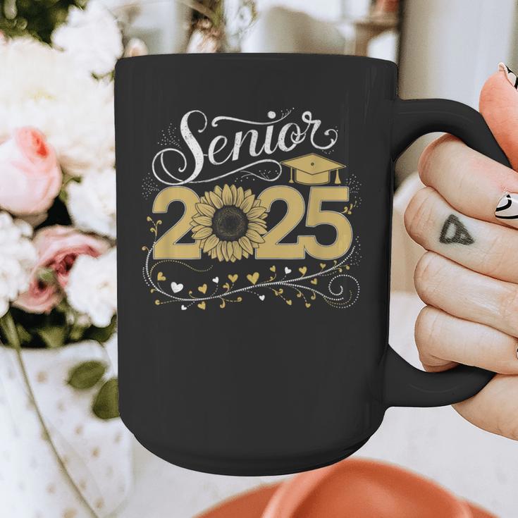 Senior 2025 Graduation Sunflower Class Of 2025 Graphic Print Coffee Mug