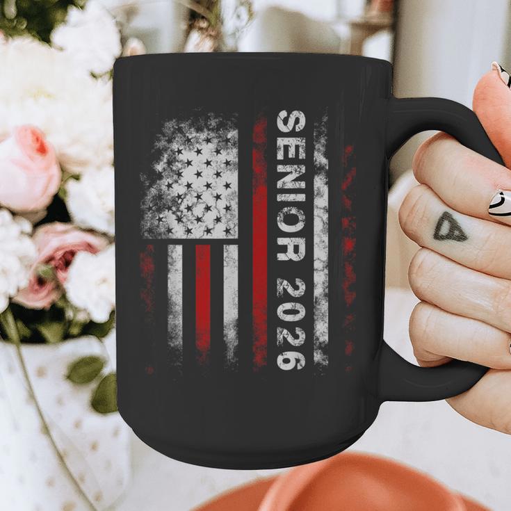 Senior 2026 American Flag Shirt USA Graduation Class Of 2026 Graphic Print Coffee Mug