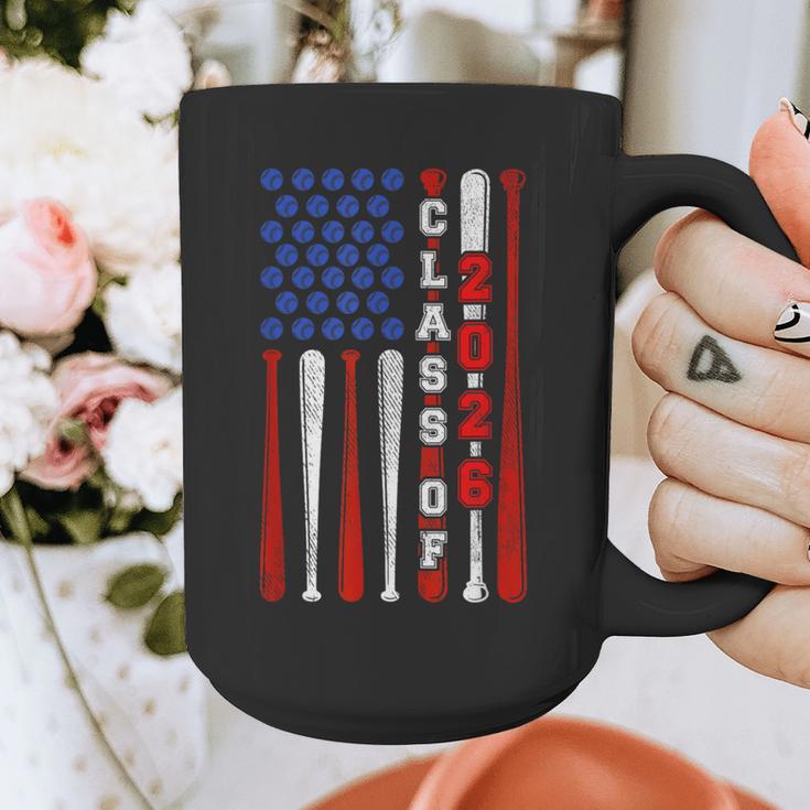 Senior 2026 Baseball American Flag Class Of 2026 Graduation Graphic Print Coffee Mug